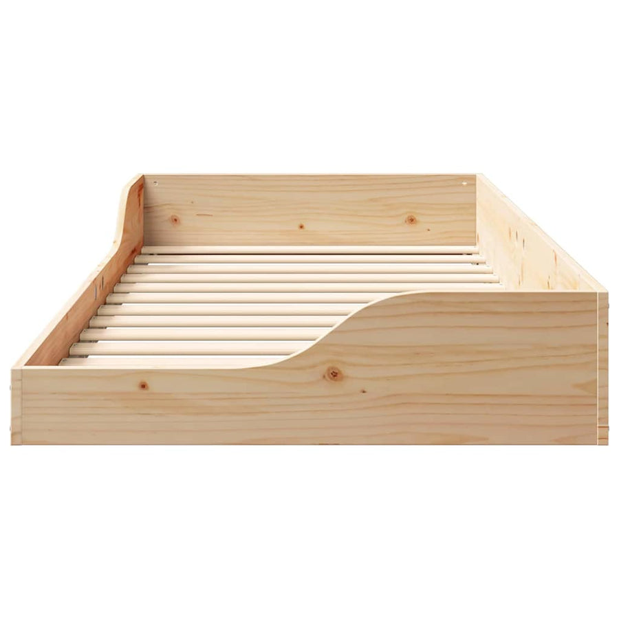 Bedframe Bruin 75 x 190 cm Massief grenenhout