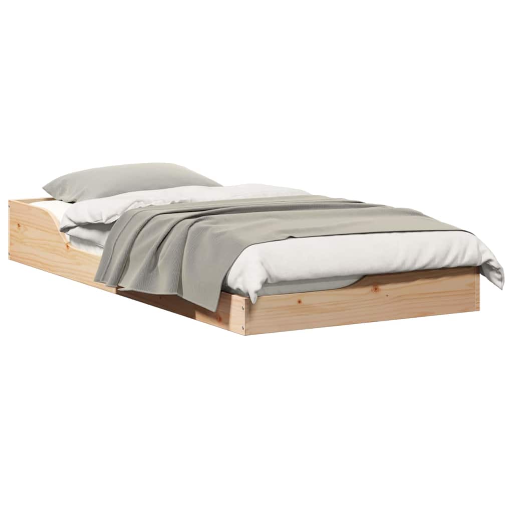 Bedframe Bruin 75 x 190 cm Massief grenenhout