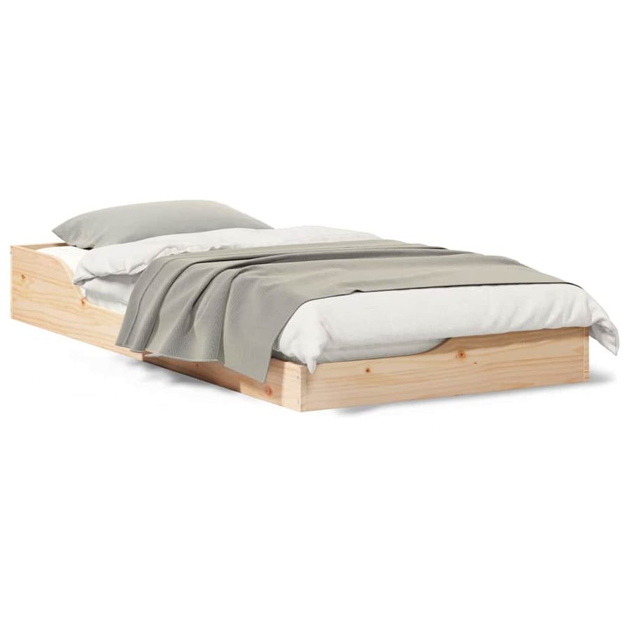 Bedframe Bruin 75 x 190 cm Massief grenenhout