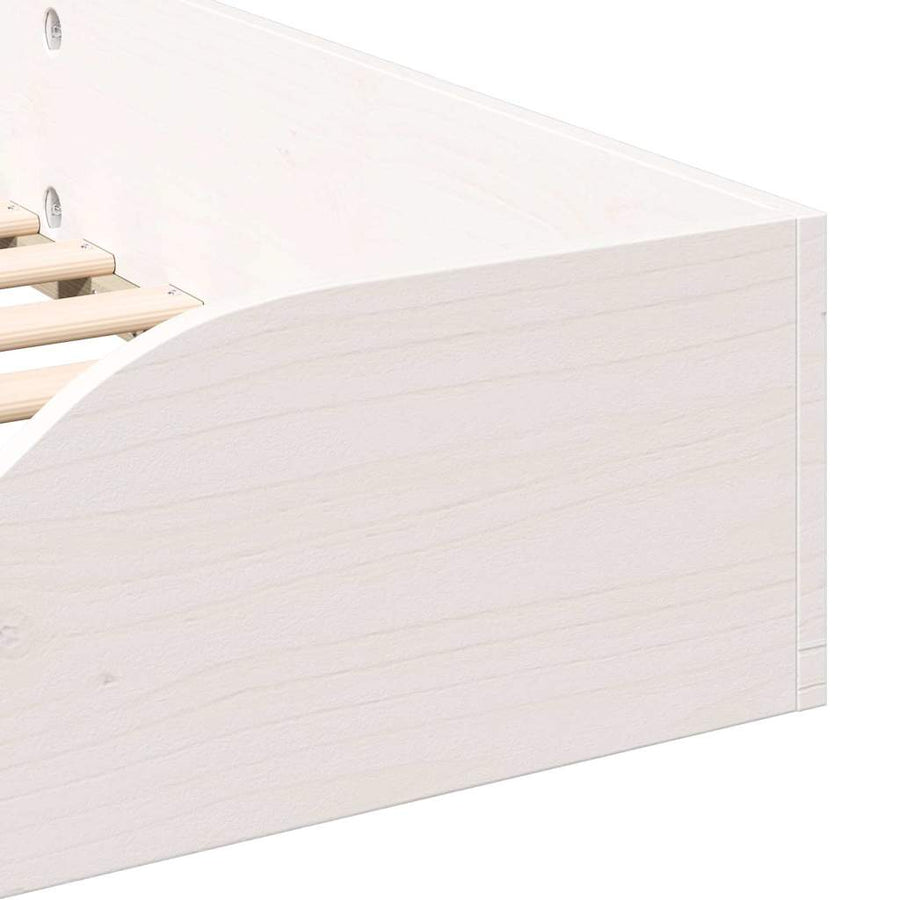Bedframe Wit 75 x 190 cm Massief grenenhout