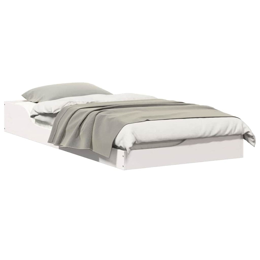 Bedframe Wit 75 x 190 cm Massief grenenhout