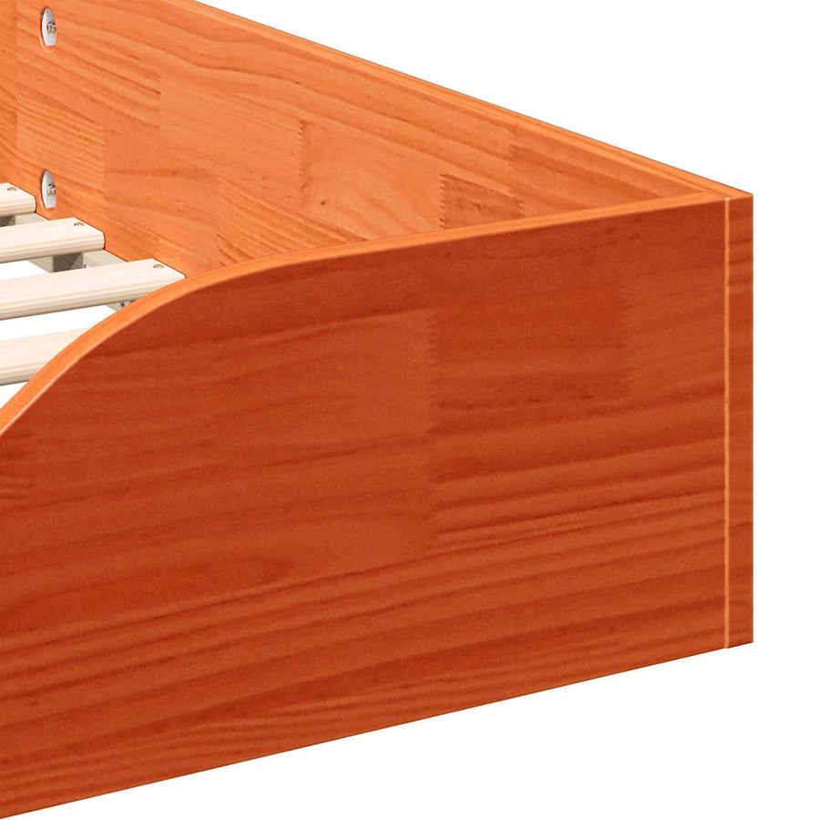 Bedframe Wasbruin 75 x 190 cm Massief grenenhout