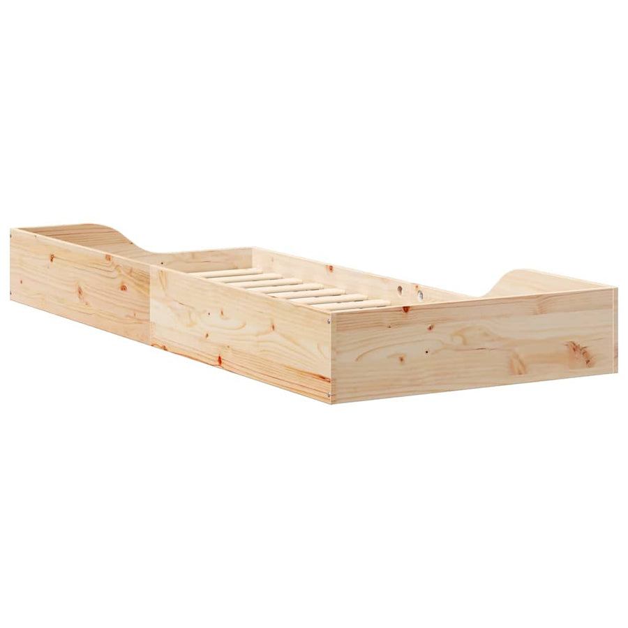Bedframe Bruin 80 x 210 cm Massief grenenhout