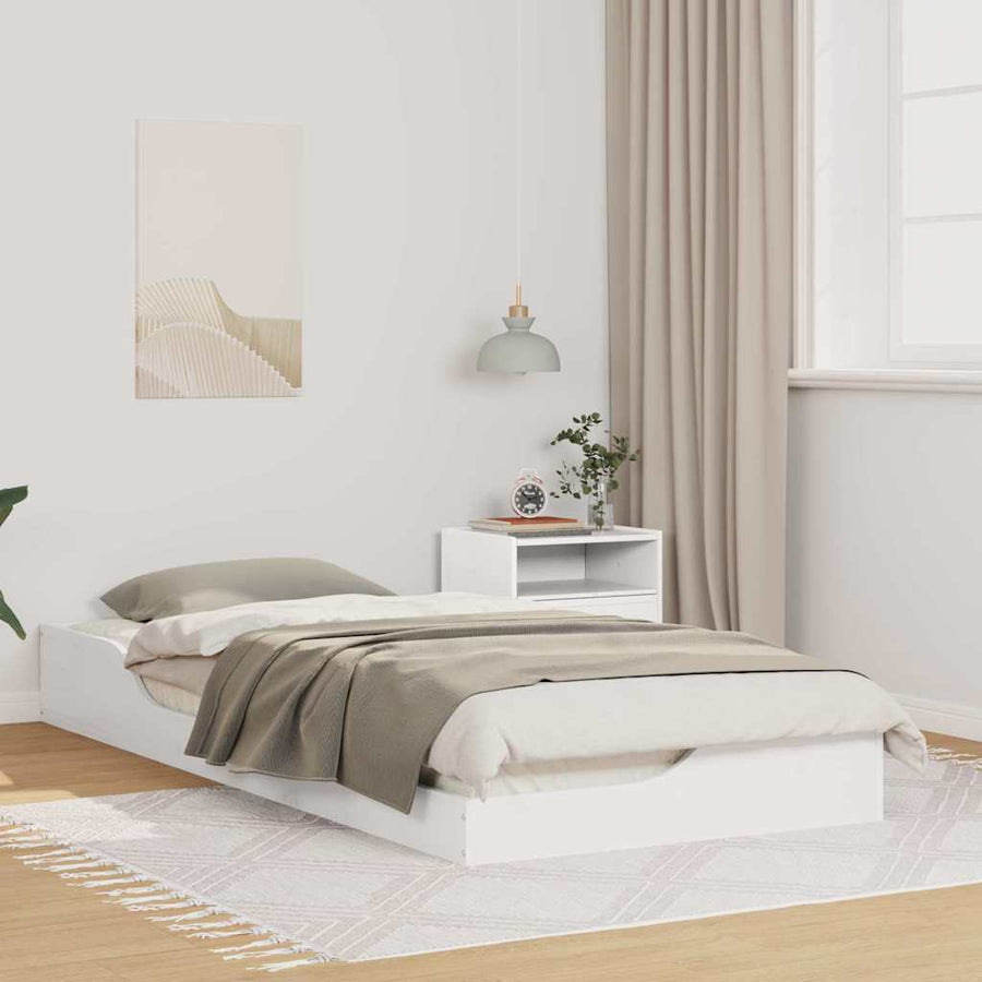Bedframe Wit 80 x 210 cm Massief grenenhout