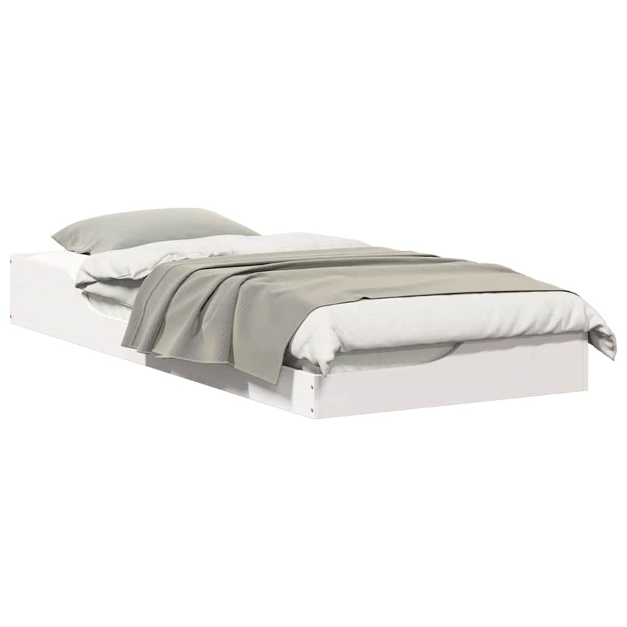 Bedframe Wit 80 x 210 cm Massief grenenhout