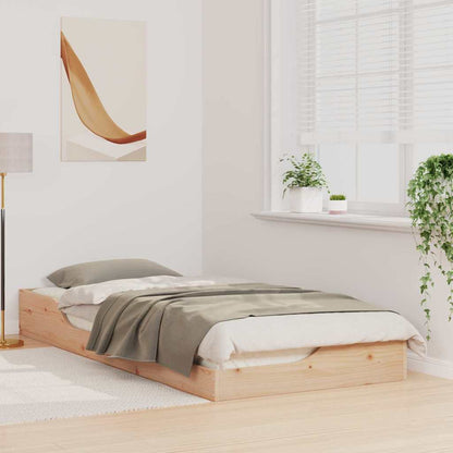 Bedframe Bruin 90 x 210 cm Massief grenenhout