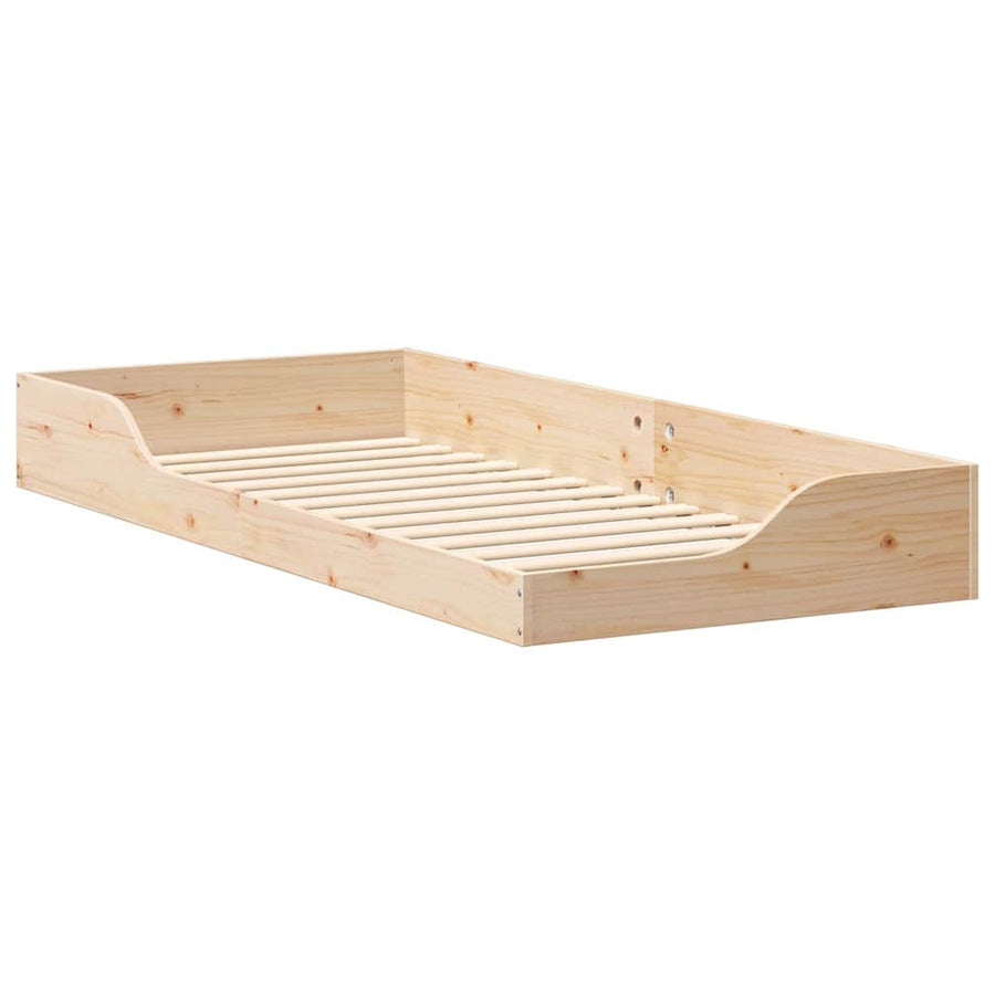 Bedframe Bruin 90 x 210 cm Massief grenenhout