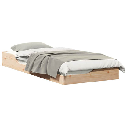 Bedframe Bruin 90 x 210 cm Massief grenenhout