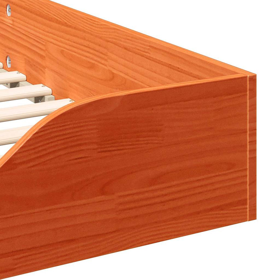 Bedframe Wasbruin 90 x 210 cm Massief grenenhout