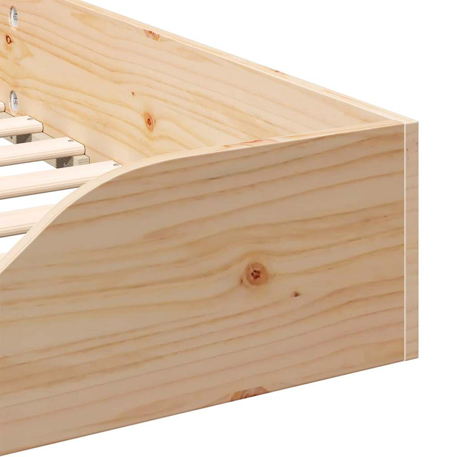 Bedframe Bruin 100 x 210 cm Massief grenenhout