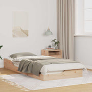 Bedframe 100x210 cm massief grenenhout bruin