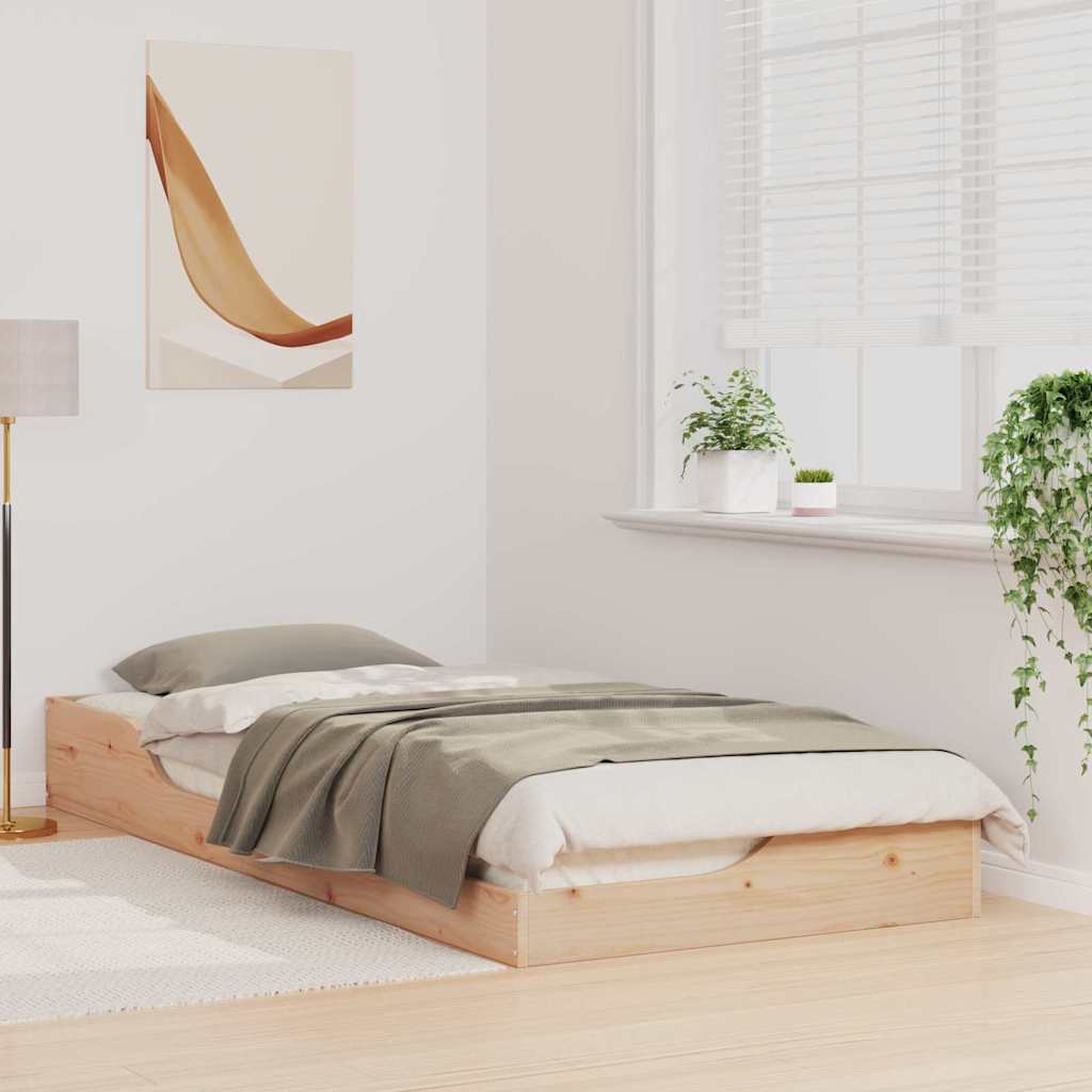 Bedframe Bruin 100 x 210 cm Massief grenenhout