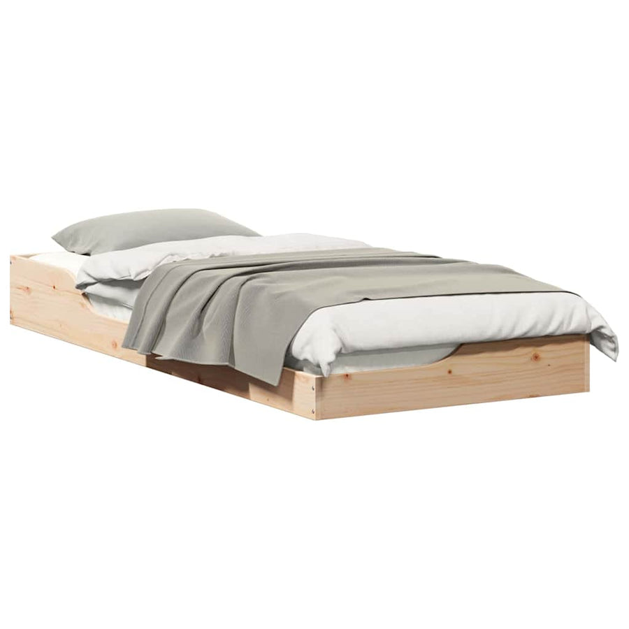 Bedframe Bruin 100 x 210 cm Massief grenenhout