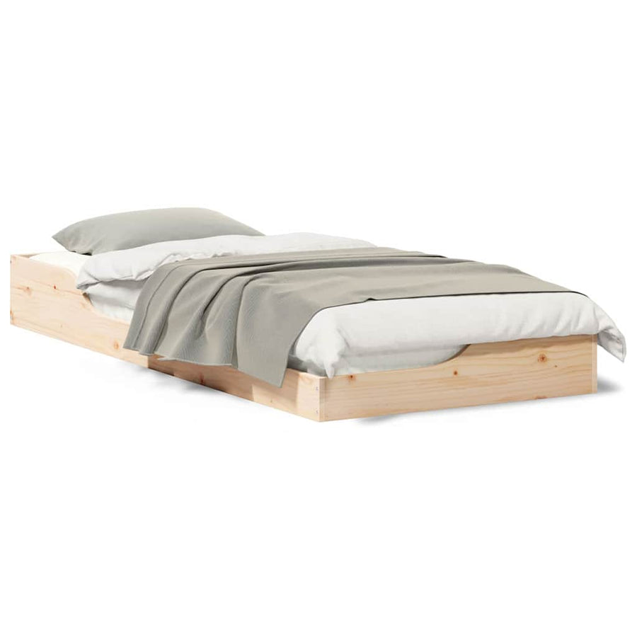 Bedframe Bruin 100 x 210 cm Massief grenenhout