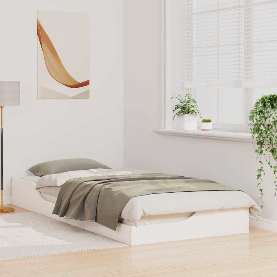 Bedframe Wit 100 x 210 cm Hout