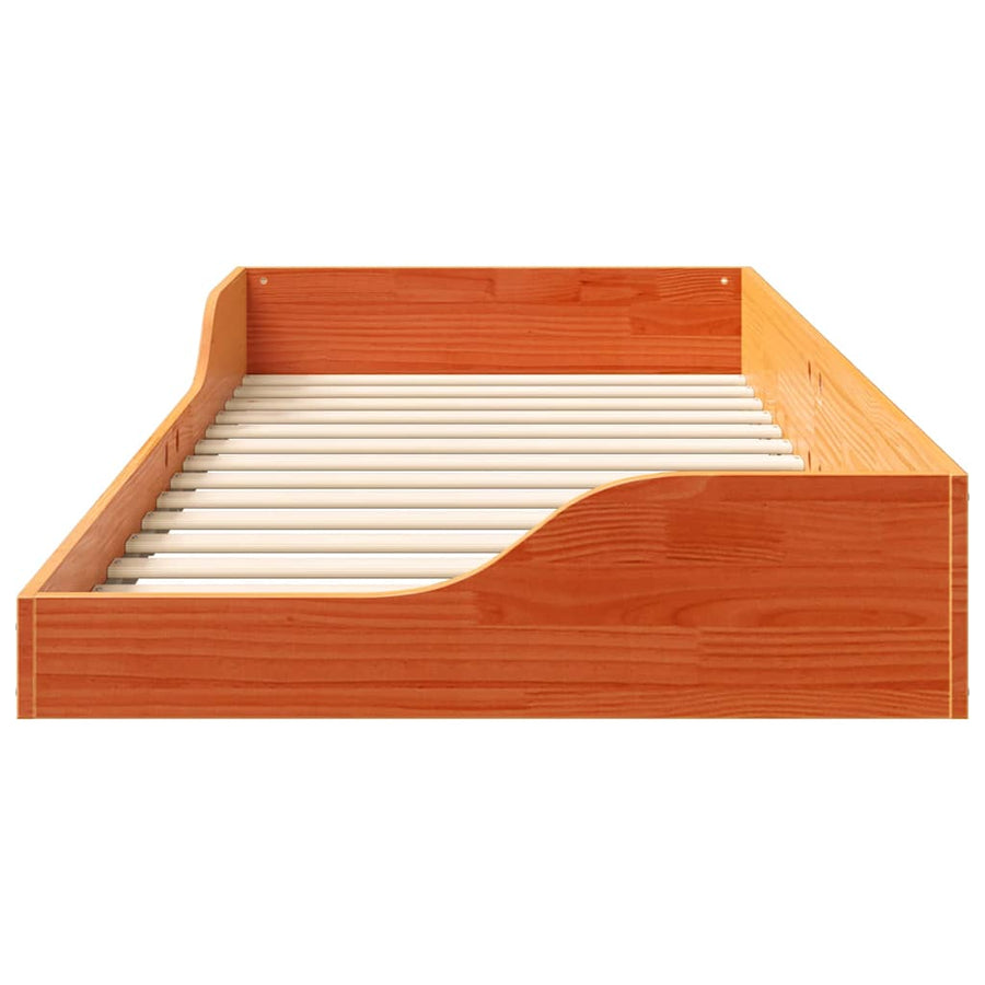Bedframe Wasbruin 100 x 210 cm Massief grenenhout
