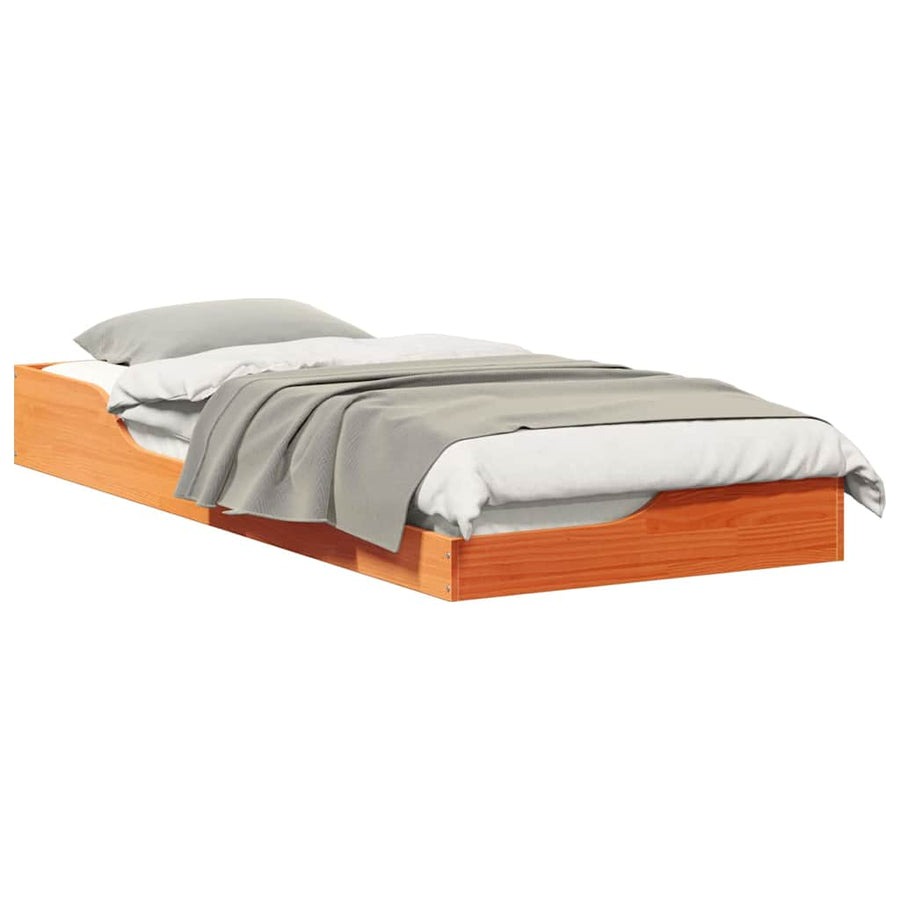 Bedframe Wasbruin 100 x 210 cm Massief grenenhout