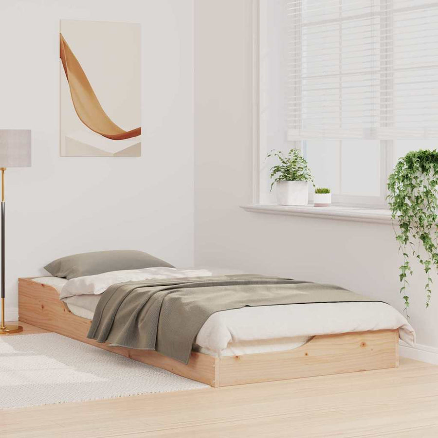 Bedframe Bruin 80 x 220 cm Massief grenenhout