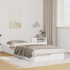 Bedframe massief grenenhout 80x220 cm wit