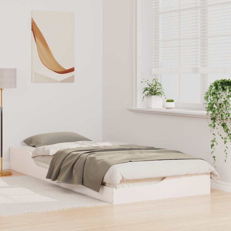 Bedframe Wit 80 x 220 cm Hout
