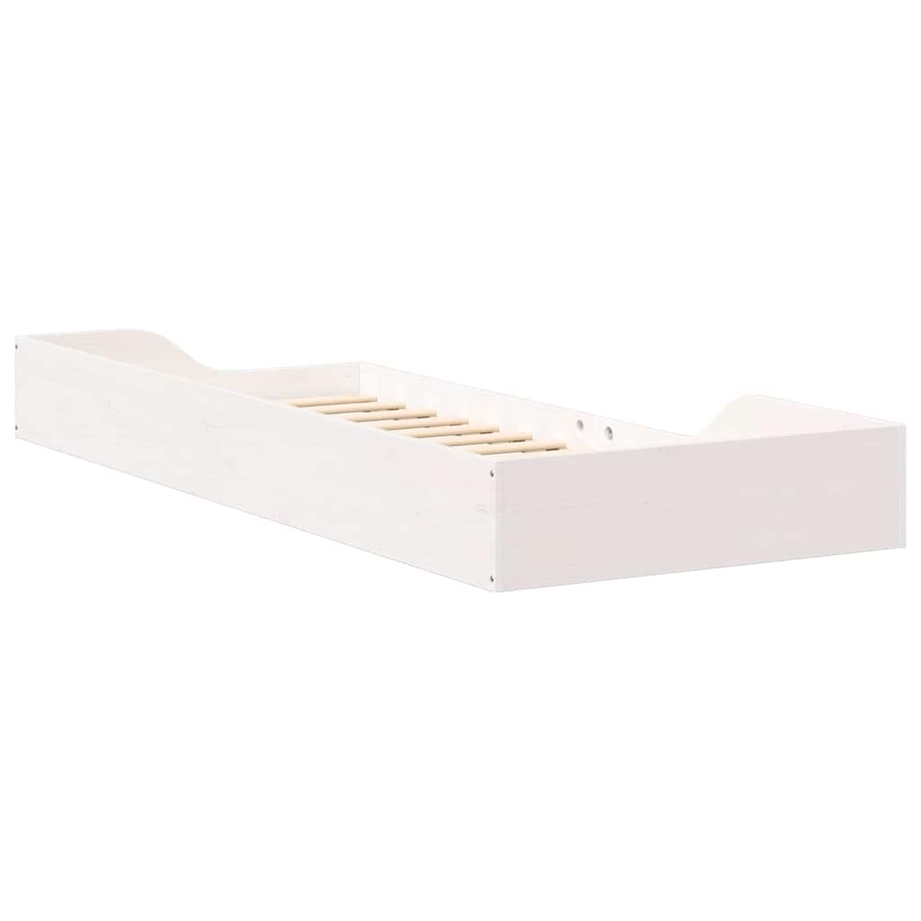 Bedframe Wit 80 x 220 cm Hout