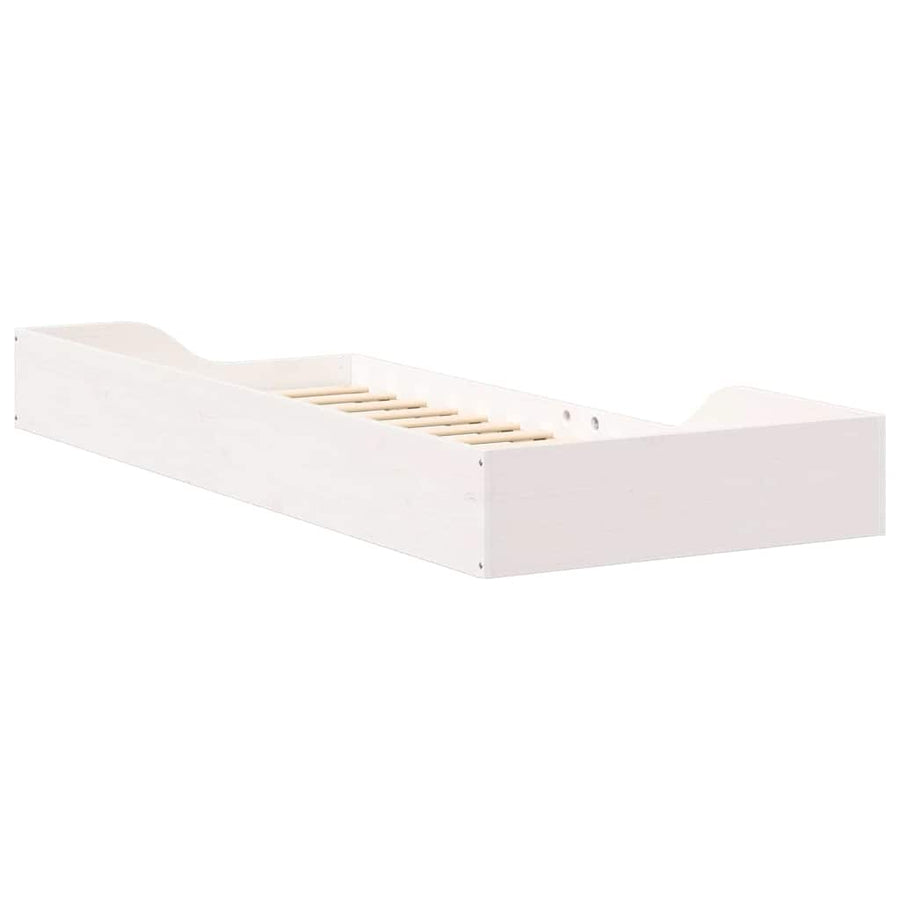 Bedframe Wit 80 x 220 cm Hout
