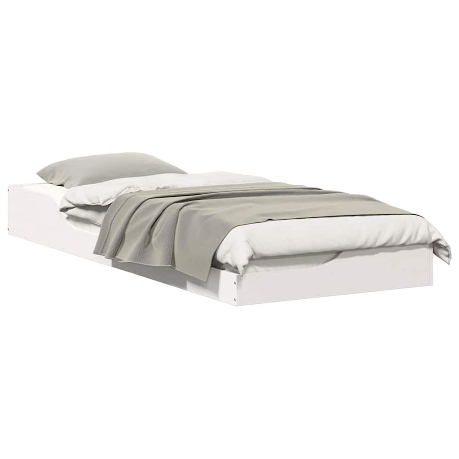 Bedframe Wit 80 x 220 cm Hout