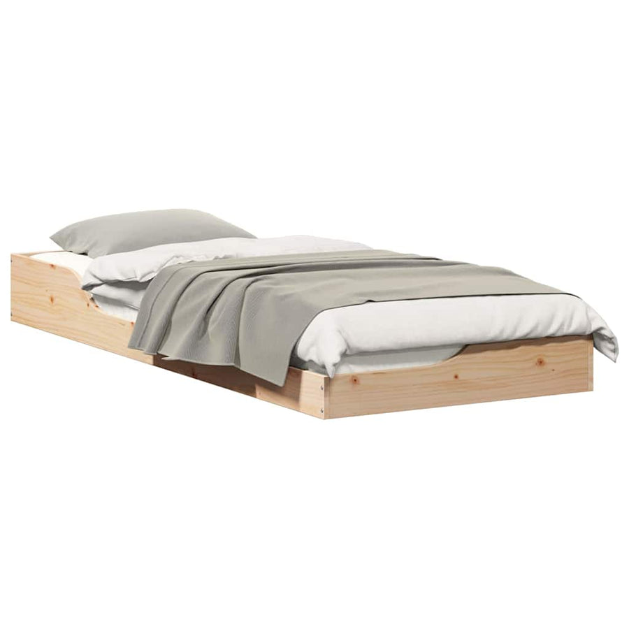 Bedframe Bruin 90 x 220 cm Massief grenenhout