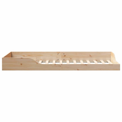 Bedframe Bruin 90 x 220 cm Massief grenenhout