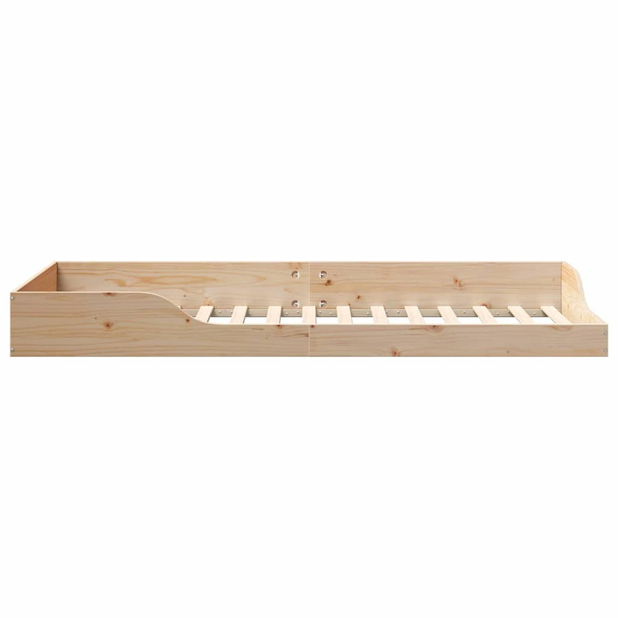 Bedframe Bruin 90 x 220 cm Massief grenenhout
