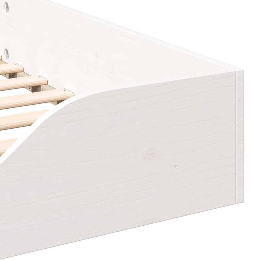 Bedframe Wit 90 x 220 cm Massief grenenhout