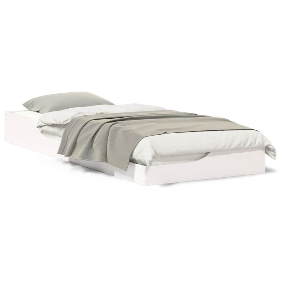Bedframe Wit 100 x 220 cm Massief grenenhout