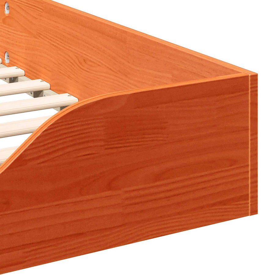 Bedframe Wasbruin 100 x 220 cm Massief grenenhout