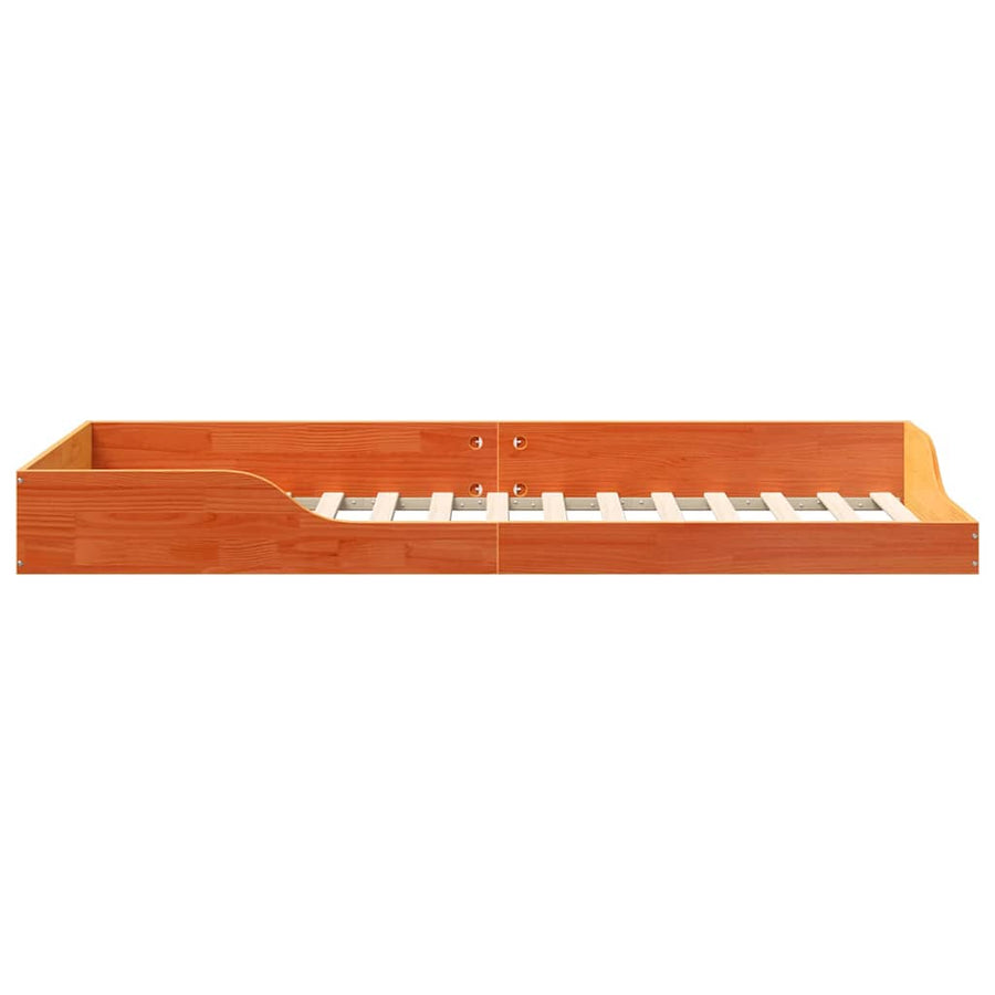Bedframe Wasbruin 100 x 220 cm Massief grenenhout