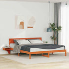 Bed Frame Laundry Brown 180 x 200 cm Solid Pinewood