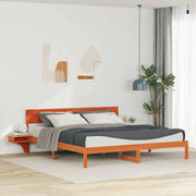 Bedframe 180x200 cm massief grenenhout wasbruin