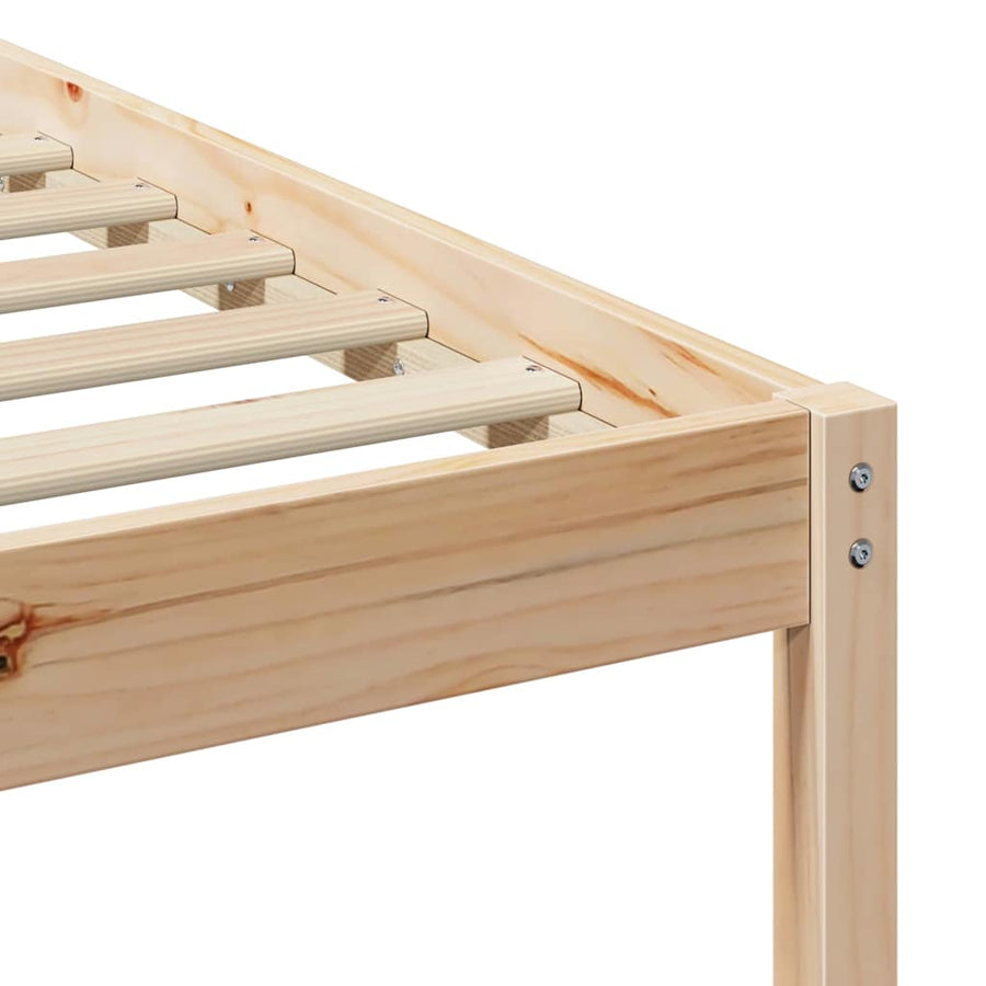 Bedframe met nachttafels Bruin 160 x 200 cm Massief grenenhout