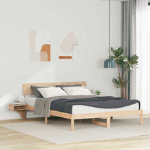 Bedframe met nachttafels Bruin 160 x 200 cm Massief grenenhout
