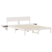 Bedframe met nachttafels Wit 160 x 200 cm Massief grenenhout