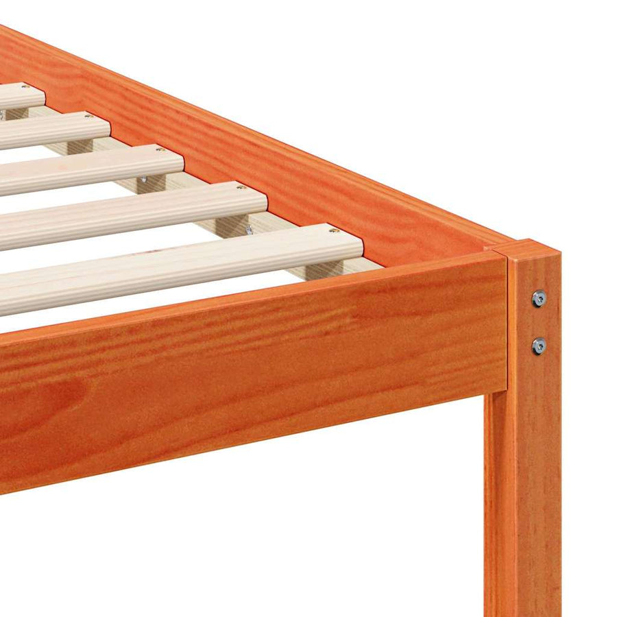 Bedframe met nachttafels met hoofdeinde Wasbruin 150 x 200 cm