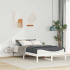 Bed frame with headboard White 140 x 190 cm Solid pine wood
