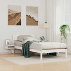 Bed frame with headboard White 90 x 200 cm Solid pine wood