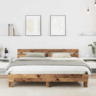 Bed Frame With Headboard Carved Old Wood 180 x 200 cm