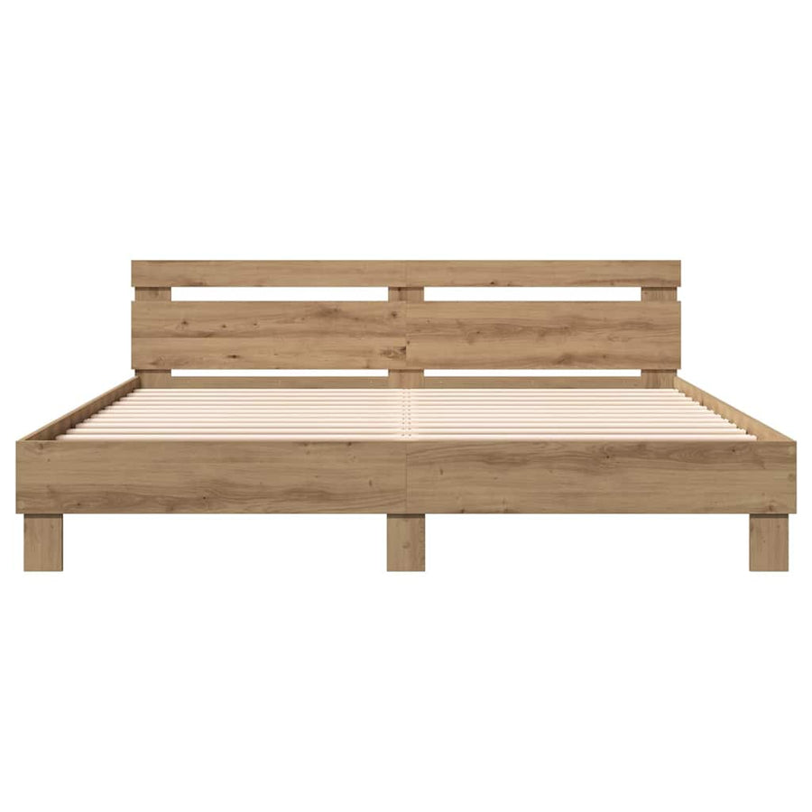 Bedframe Artisan Eiken 203 X 185 X 70 Cm Massief Eikenhout