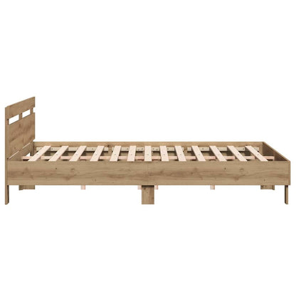 Bedframe Artisan Eiken 203 X 185 X 70 Cm Massief Eikenhout