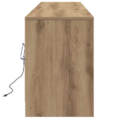 TV-kast Bruin 181 x 34 x 50 cm Spaanplaat en LED-lampen