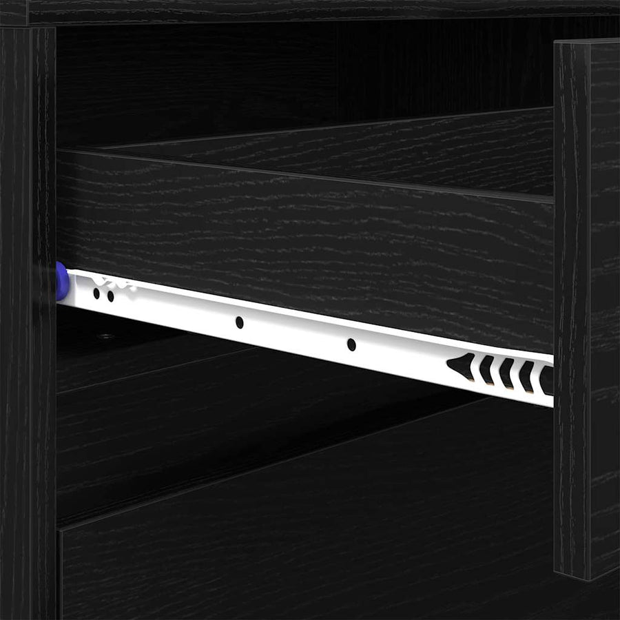 TV-kast Zwart 182 x 34 x 50 cm Bewerkt hout