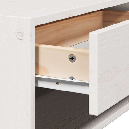 Wandbevestigde nachttafel met lade Wandgemonteerd Wit 50 x 32.5 x 24 cm
