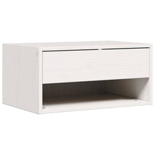 Wandbevestigde nachttafel met lade Wandgemonteerd Wit 50 x 32.5 x 24 cm