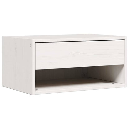 Wandbevestigde nachttafel met lade Wandgemonteerd Wit 50 x 32.5 x 24 cm